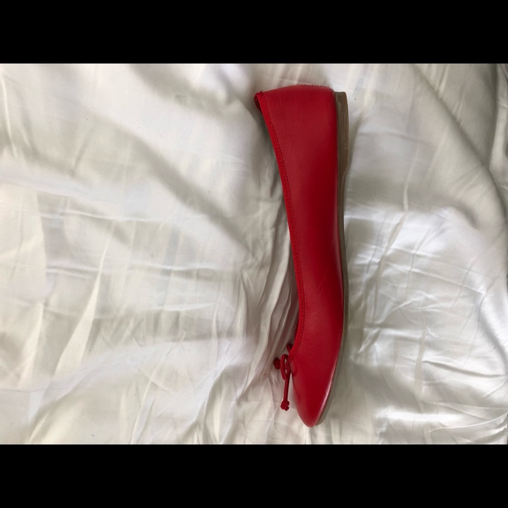 Red leather Talbots ballet flats